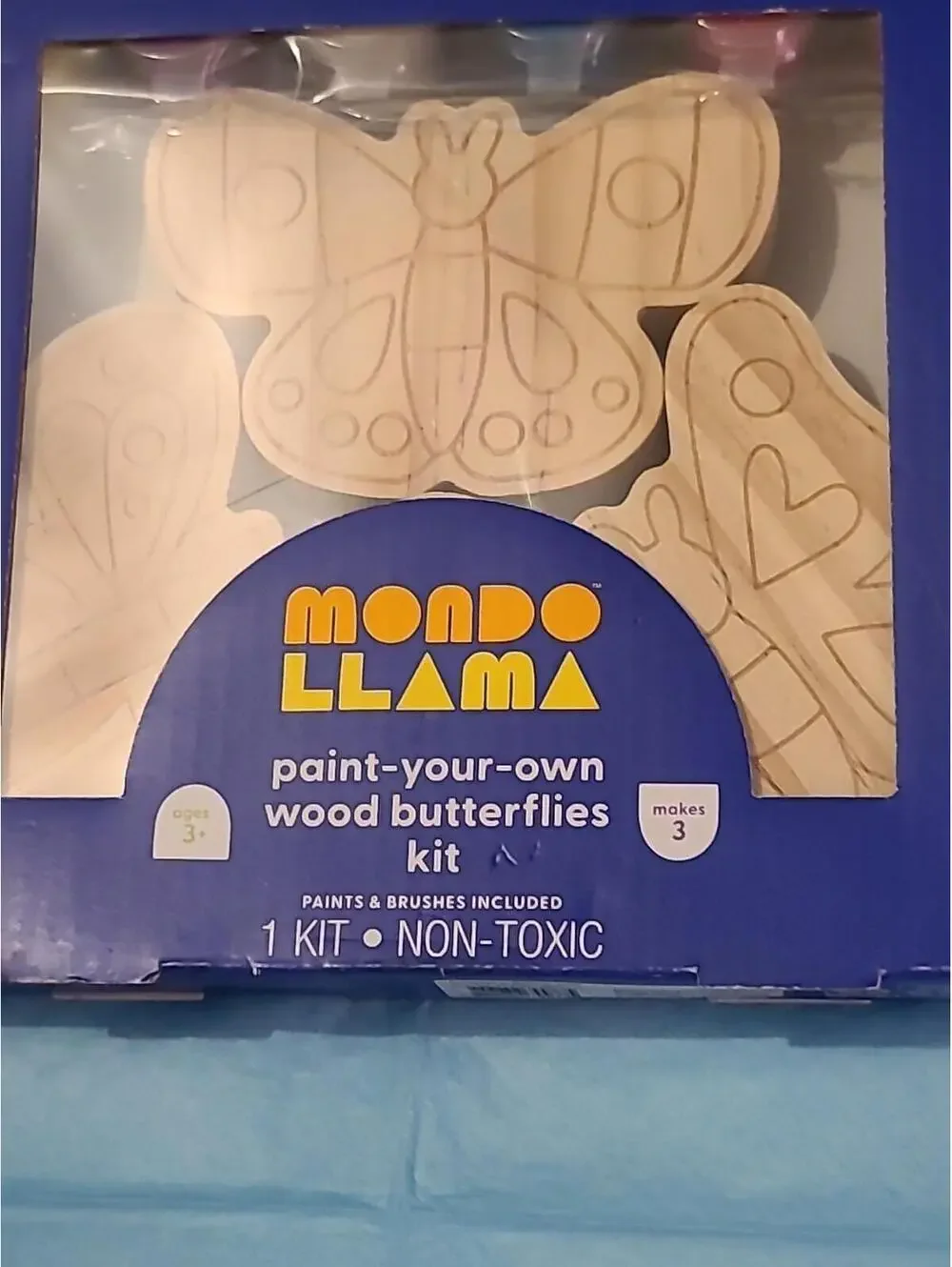Mondo Llama Paint Your Own Wood Butterfly Kit